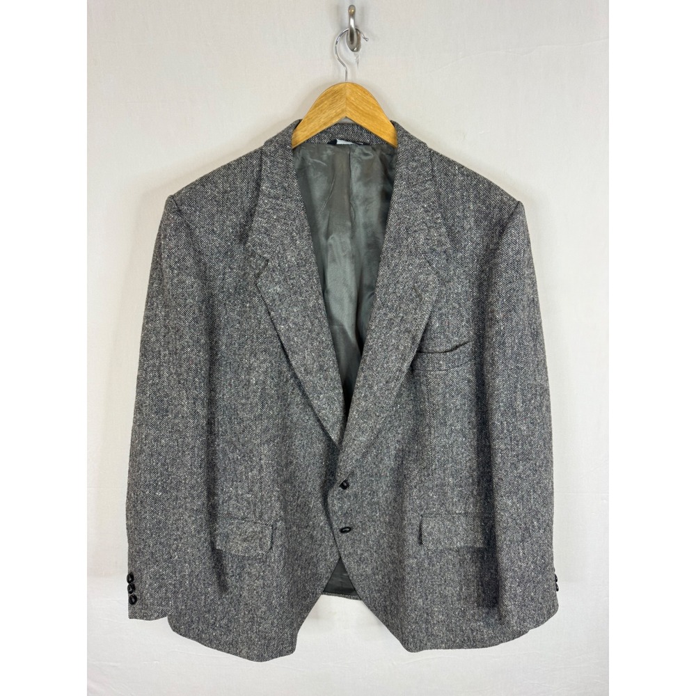 Magee Donegal‎ Irish Tweed Blazer Mens 52 Regular Grey Wool Sport Coat